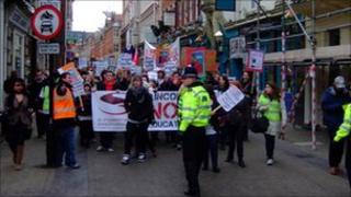 Student protest in Lincoln