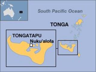 Map of Tonga