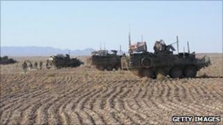 Fifth Stryker Brigade units on patrol