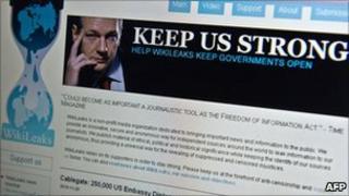 Wikileaks homepage - 3 December 2010