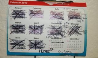 Календарь Фрэнки на его тюремной камере