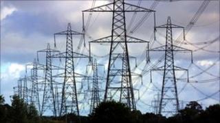 Electricity pylons