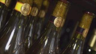 Wine bottles