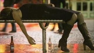 Generic drunk woman