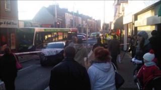 Bus crash in Northampton