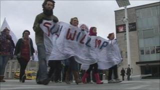 Solent University protesters