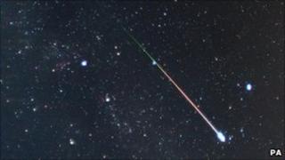 A meteor shower seen over the UK last year. Pic: Pete Lawrence