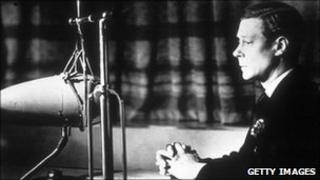 King Edward VIII making a broadcast in 1935