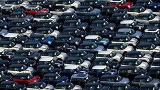 Cars awaiting export from Port of Southampton