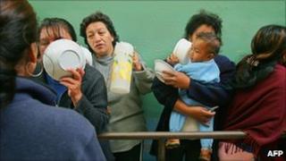 Women inmates at a prison in Ecuador (file)