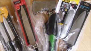 Illegally sold knives