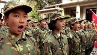 Children at a Beijing public schools