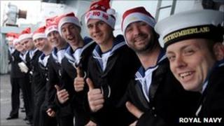 HMS Northumberland crew