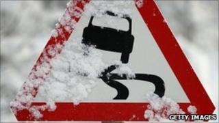 Skid warning sign