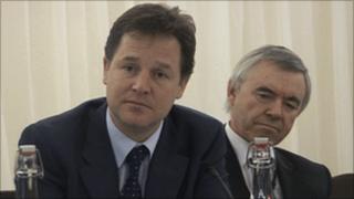 Nick Clegg at a meeting of the British Irish Council