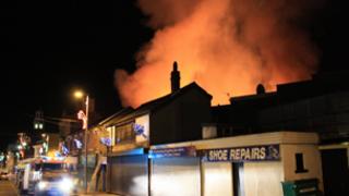 Fire at Maesteg. Pic: Steve Maddern