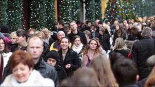 Christmas shoppers