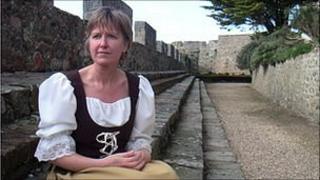Annette Henry, Guernsey tour guide, in Castle Cornet