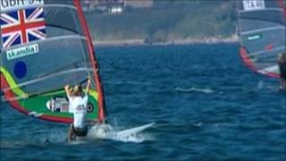 Windsurfing race in Weymouth
