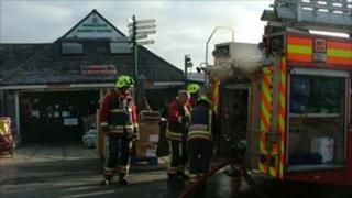 Firefighters at Homeleigh garden centre