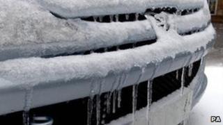 Icy car