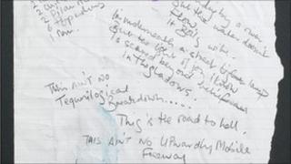 Lyrics to The Road to Hell