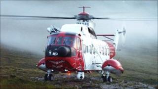 Coastguard helicopter