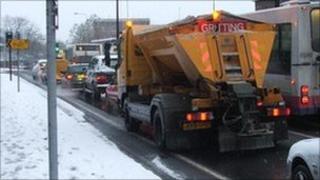 Suffolk County Council gritting truck