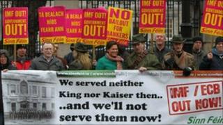 Protesters in Dublin