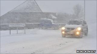 Snow in Princetown. Picture: Mike Kinsey