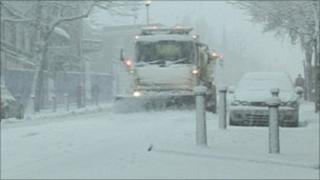 Snow plough in Tunbridge Wells