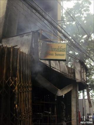 The gutted hotel in in Tuguegarao. Photo: 19 December 2010