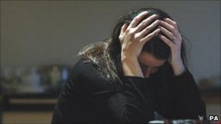Domestic abuse image (posed by model)