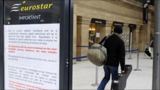 Eurostar passenger at Gare de Nord station in Paris