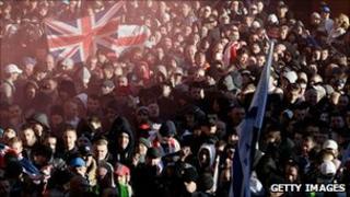 English Defence League demo in Preston