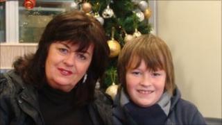 Maggie Taylor and her son Oison Taylor-Feeney