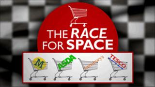 Supermarkets Race for Space graphic