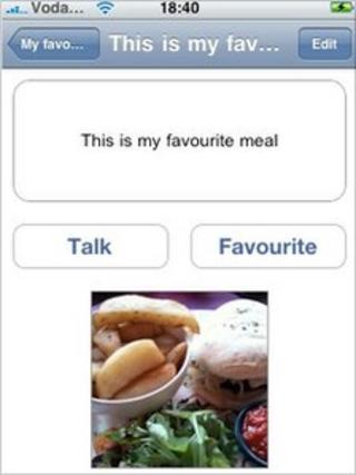 TalkForMe App menu screen