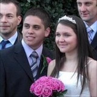 Amber Aguilar and her husband, Diego