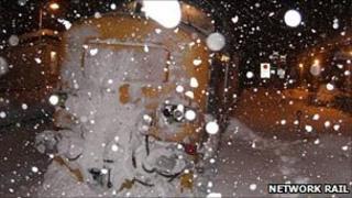 Railway snow plough. Pic: Network Rail