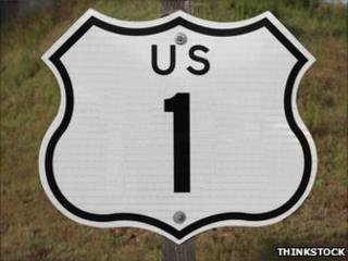 US generic road sign