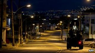 Soldiers on patrol in Rio
