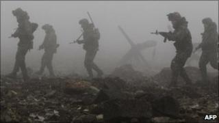 South Korean soldiers train in Dangjin