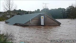 Flooding at Budleigh Salterton, Devon
