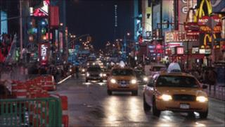 Yellow cabs in New York City