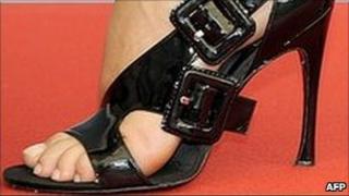 High heeled shoe