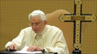 Pope recording message