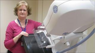 Monica dales with new machine