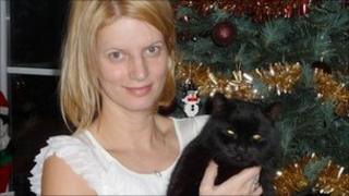 Maria O'Neill and Colin the cat