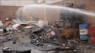 Scene of explosion